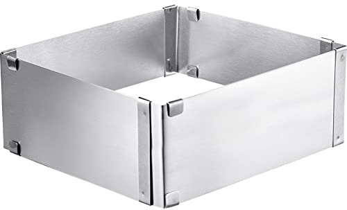 Westmark Telaio da forno regolabile 15,5 – 28 cm, extra alto: 8 cm, acciaio inox, argento, 31332260