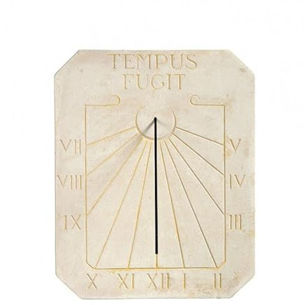 QEM Cadran Solaire Motif Latino Pierre Naturelle 40cmx50cm