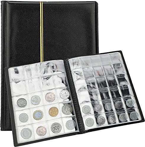 Wnddle Sammler Münzalbum, Münzen Aufbewahrung, 250 Coins Collection Album, Sammlermünzen Aufbewahrung, Münzsammlung Münzalbum Münzhalter für münzen Sammeln, 2 Euro Münzen, Coin, Souvenir Münzen