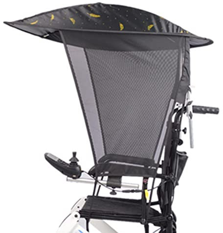 Joyfitness Universal-Sonnenschutzabdeckung Für Elektrische Rollstühle, Sonnenschirm-Markise, Sonnenschutz-Regenabdeckung, UV-beständiger Schutz, Rollstuhl-Überdachungs-Regenschirmständer