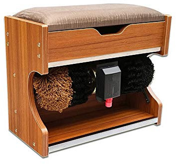 QHYXT Lucidascarpe,Lucidascarpe Lucidascarpe Automatica Lucidascarpe e Lucidascarpe conMacchina con Scatola di immagazzinaggio Lucidascarpe elettrica (A)