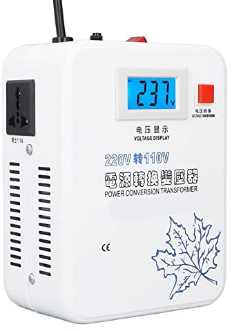 Convertidor de Voltaje, Transformador Reductor de Ahorro de Espacio Monofásico de 1000 W, Varias Funciones de Protección para Equipos Eléctricos (Enchufe de la UE)