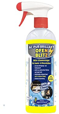 AQUA CLEAN PUR Brillant Ofenblitz Aktiv-Schaumreiniger für Kamin- & Ofen- scheiben, 750ml