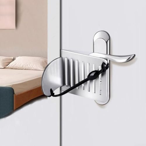 SPORTARC Serrure de porte portable, serrure de porte d'hôtel, serrure de sécurité supplémentaire, serrure de sécurité supplémentaire, serrure de porte de sécurité sans perforation, 1401766298