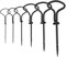 ZYDYRX Set di 6 Trapano Castagno Set Trapani a Mano Set Artigianale Castagno Nero Set Trapani in Castagno per L'artigianato 1.5 mm 2 mm 3 mm 4 mm 5 mm 6 mm