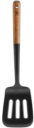 WAGENSTEIGER Silicone Slotted Large Spatula: Cooking Turner with Wooden Handle for Flipping and Lifting, Heat Resistant Cookware, BPA Free, Protects Surfaces with Gentle Head Design