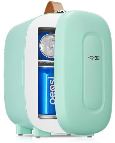FOHERE Mini frigo da camera, 5L frigorifero piccolo per la cura della pelle, USB/220V CA/12V CC, per ufficio, dormitorio, auto,cosmetici, bevande, frutta, verde