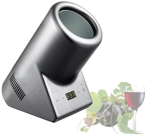 Electric Wine Chiller, Single Bottle Wine Cooler in Stainless Steel, Iceless Wine Bottle Chiller, Rapid Beverage, Champagne, Drink Chiller, 5°C-18°C/41°F-64°F,Silver