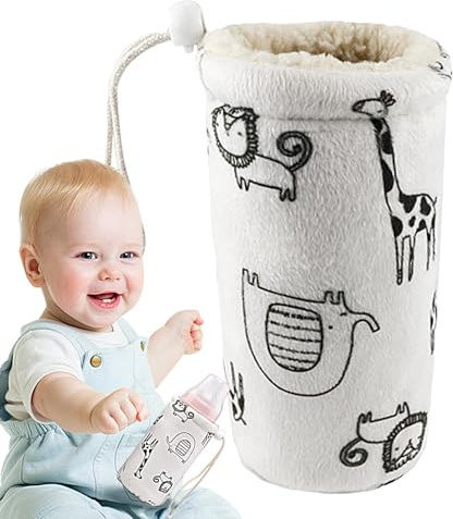 Wasserflaschenhülle – Thermotasche, Flaschenhalter zum Warmhalten, Hülle für Wasserflasche | Thermo-Tasche für Babyflasche, Glasflaschenabdeckung, Flaschenhalter, ideal