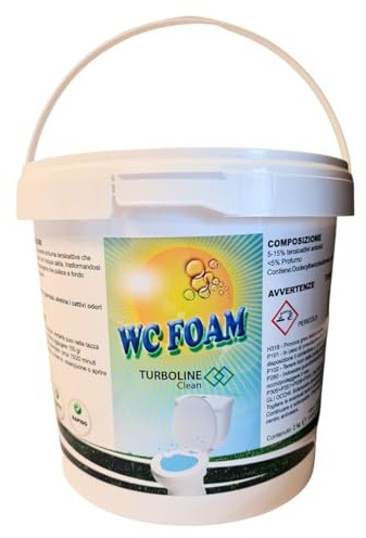 Schiuma Detergente e Igienizzante Potente con Acido Citrico. Per Pulizia Sanitari e WC, Rimuove il Calcare e Neutralizza i Cattivi Odori. Formula con Schiuma che Aderisce sulle Superfici. (2 kg)