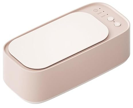 Ultrasonic Jewelry Cleaner High Capacity Cleaning Eyeglasses Machine Low Noise Ultrasonic Machine for Eyeglasses,Ring,Necklace,Watches,Jewelry (Pink)
