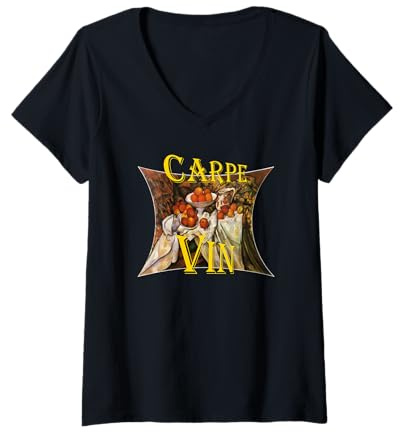 Mujer Carpe Vin Diem Vino Vino Rojo Blanco Seize Cabernet Sauvignon Camiseta Cuello V