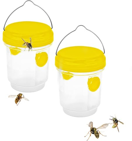 PZCC Piege Frelon Asiatique,Piege A Guepes Et Frelons Exterieur À Suspendre,Kit Piege A Frelon pour Bouteille Plastique Interieur, Piege Moustique, Mouche, Moucheron (2pc)