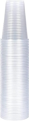 ACCURATE 200 X 180ML (7 Ounce) Clear Plastic Disposable Drink Cups for Water Coolers/Travel/Camping/Parties and Events