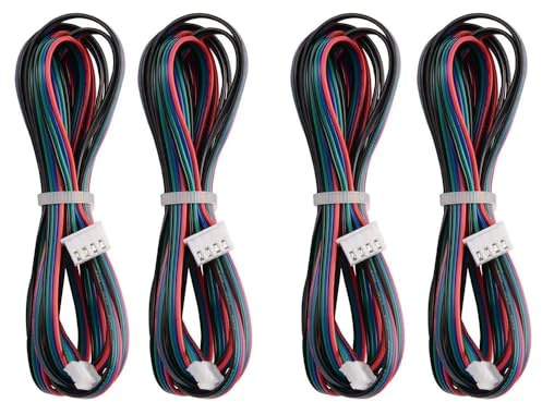 XTVVTODJXT 4Pcs 2M electronic starter Connector Cables XH2.54 4Pin to XH2.0 6Pin White Terminal Paralled electronic starter Wires for 3D Printer Stepper