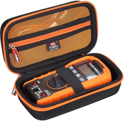 FBLFOBELI Hard Travel Carrying Case for Klein Tools MM300/MM325/MM400/MM420 Digital Multimeter (Case Only) (Black)