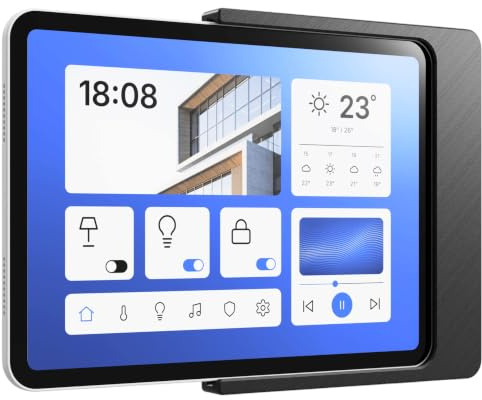 Cleverstation Supporto Tablet da Parete per Lenovo Tab M11 (11 Pollici, TB330) - Supporto Estraibile Ultra Sottile e Su Misura per Smart Home e Dashboard - Gestione Cavi - Nero