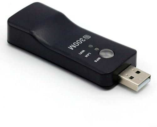 300Mbps USB WiFi ripetitore di rete ripetitore di segnale Extender con modalità AP Supporto funzione WPS Wireless Range Booster per Smart TV Home Office Network Nero
