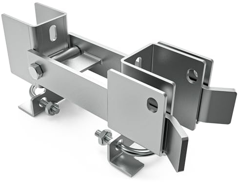 Fengone Chain Link Fence Double Gate Latch for 1-3/8 Gate Frame Residential Strong Arm Chain Link Fence Gate Latch Double Gate Latches for Metal Gates Swing Gates