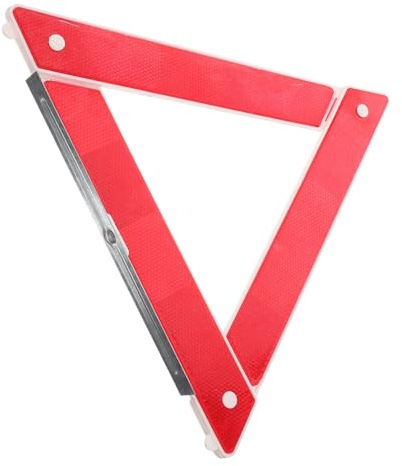 ARTSEWPLY Triángulo Reflectante de Seguridad para Coche Plegable de Plástico Rojo Alta Visibilidad para Emergencias y Señalización Vial para Conductores
