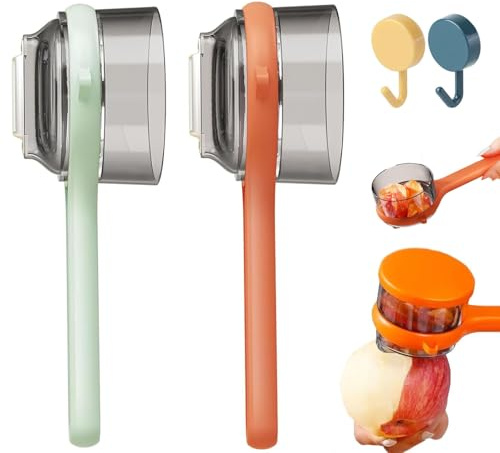 Fruit and Vegetables Peeler with Storage Box, Multifunctional Potato Peeler with Container, for Fruits, Vegetables, Carrots and Potatoes (2pcs Mix)