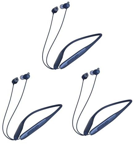 CXPSUE Wireless Earbuds Neckband Headset, 3 Pack Bluetooth Headphones, 60H Long Playtime, IPX5 Water-Resistant, ENC Noise Reduction, 10Min Charge for 10 Hour Use (Blue)