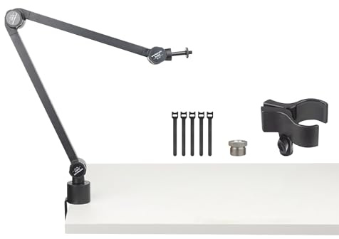 Heavy Duty Overhead Microphone Arm Featuring Easy Assembly Folding Mic Stand For Professional Quick Setups No Tools Microphone Mount