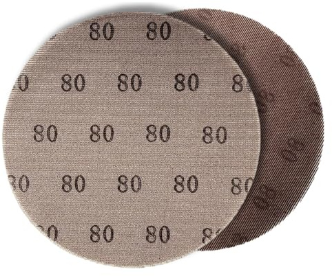 HOTCKB 10 Stück Schleifgitter Ø 225mm Klett Schleifscheiben 9 Zoll Schleifpapier Netz Rund Mesh Schleifblätter Körnung 80