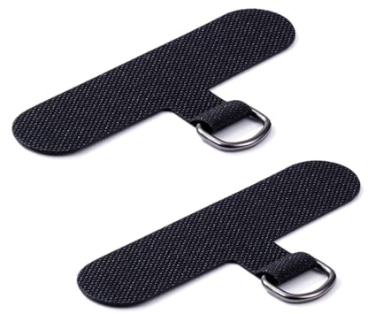 Elderoaki Universal Phone Tether Tab, Cell Phone Lanyard Tab for Wristlet & Crossbody Straps, Secure Phone Charm Holder Patch, Compatible with All Smartphone Full-coverage Cases, 2 pcs