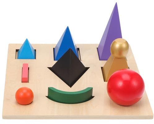 UPKOCH Giocattolo Didattico in Materiale Montessori Puzzle Stereoscopico in Legno per Esercitare la Concentrazione e Migliorare la Coordinazione Occhio-mano per Interazione