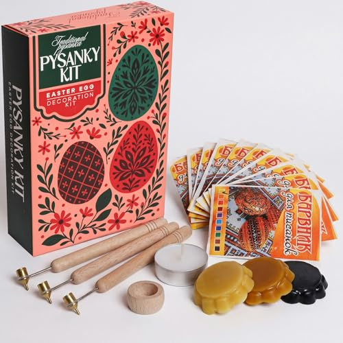 Ukrainian Easter Egg Decorating Kit Kistka Pysanky Kit - All-in-One Pysanky Tools Ukrainian Egg Supplies - Pysanka Tools Kistkas Wax Pen Pysanky