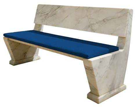 GUOLIXIA Bierbankauflage Gepolstert 38 x 115 cm Unterseite Antirutsch rutschfeste Sitzbankkissen Bankauflage Geeignet Waschbar Abnehmbar für Outdoor, Terrasse, Drinnen, Blau