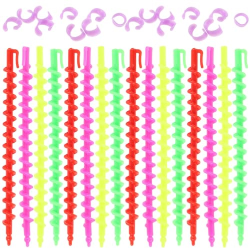 FUOYLOO Varillas para Rizar el Cabello en Espiral Pequeñas 26 Piezas 15 Cm Plástico Resistentes para Permanente Uso en Salón y Hogar Herramientas para Peinar y Rizadores de Pelo