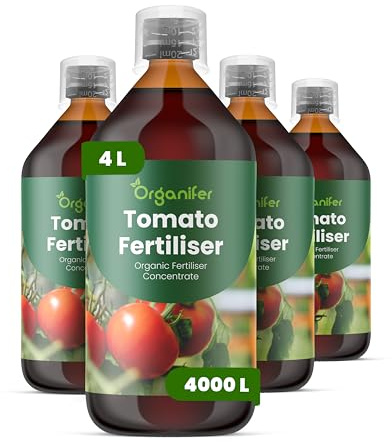 Fertilizante Líquido Para Tomate 4L – Abono Orgánico Para Hojas Saludables Y Crecimiento Fuerte – Refuerza Raíces Y Vitalidad – Organifer