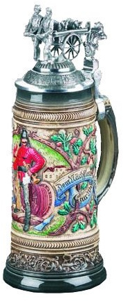 Zöller & Born Bierkrug Feuerwehr Relief Seidel 0,5 Liter Bierseidel ZO 1373/9013