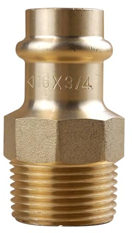 IBP Bänninger - Raccord laiton et bronze à sertir pour tube cuivre - Mamelon laiton à sertir et visser Mâle Femelle Ø16 x 3/4 (20/27)