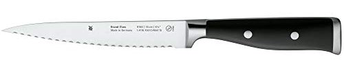 WMF Grand Class Küchenmesser Wellenschliff 29 cm, Made in Germany, Sägemesser, Messer scharf, geschmiedet, Spezialklingenstahl, Klinge 16 cm