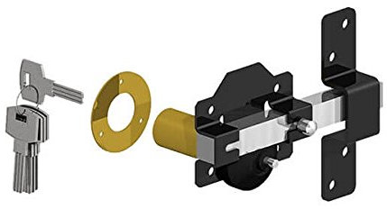 Gatemate 11260050BK Type 2 P12 Single Rim Lock, Galvanised, 50mm