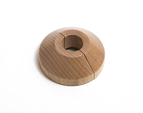 Rosette für 15 mm Rohre aus massivem Ahornholz, 2 Stück