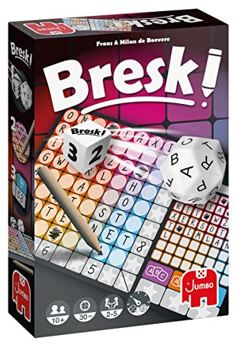 Jumbo Spiele - Bresk! - Gesellschaftsspiel, Familienspiel - Ab 8 Jahren, Würfelspiel mit Buchstaben