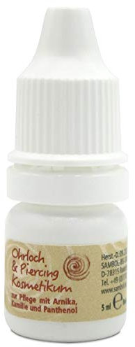 Ohrloch und Piercing Kosmetikum Antiseptikum Reinigung und Pflege mit Arnika Kamile Panthenol After Piercing Lotion 5ml Flasche