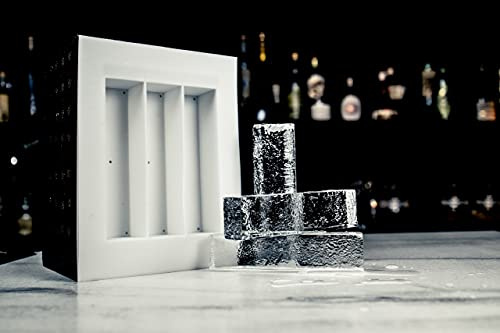 Clear Ice Box Spears | Eisbox mit Eisstangenform für 3 große, klare Eisstangen | je 13,5 x 3,5 x 3,5 cm| kristallklar | schmilzt langsamer | ideal für Longdrinks & Limonaden