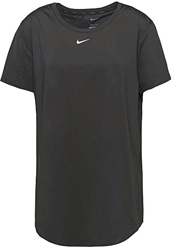 Nike Damen W Nk One Df Slim Top T-Shirt, Black/White, M EU