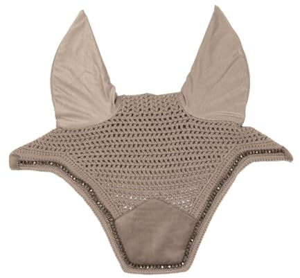 Kentucky Horsewear Wellington Velvet Pearls Fliegenhaube, Größe:Full, Farbe Kentucky Horsewear:beige