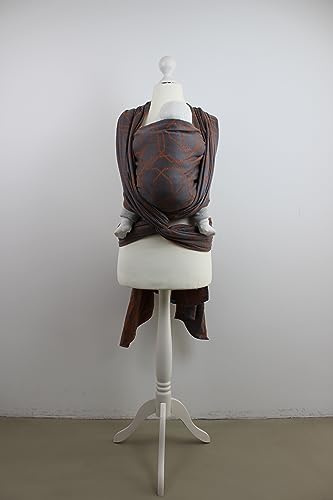 Babytragetuch aus 100% Bio-Baumwolle | Gr. 6 (470cm) | ab Geburt bis Ende der Tragezeit | diagonal elastisch gewebt | nachhaltig produzierte Garne | Power of Love Copper