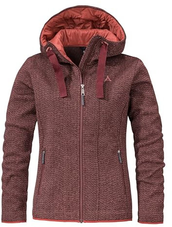 Schöffel Damen Aurora Fleece Hoodie Jacke, burlwood, 42