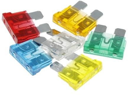 10 Stück Standard-Mini-Micro2-Kfz-Flachsicherungen, geeignet for 32 V, 1 A, 2 A, 3 A, 5 A, 7,5 A, 10 A, 15 A, 25 A, 30 A, 35 A, 40 A-Sicherungen (Color : Brown, Size : 1A)
