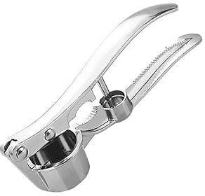 Knoblauchpresse, Knoblauchpresse, Küchenknoblauchpresse, Knoblauchpresse aus Edelstahl, effizienter Zerkleinerer, Rostfreier Knoblauchzerkleinerer, 5-in-1-Multifunktions-Küchengadget für Nüsse, Nüsse