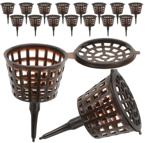 20Er Set DüNgemittelköRbe Mit Deckel DüNgerbox FüR Bonsai-Blumentopf Pflanzen DüNgemittelbehäLter Zum Schutz Vor VöGeln Und Kleintieren Geeignet FüR Orchideen Und Kleine Pflanzen GrößE S 1.57X0.98