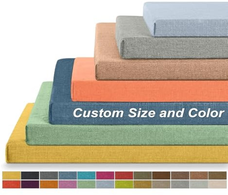 Maßgefertigtes Bankkissen Bankauflage Sitzbankkissen Stuhl-Sitzkissen Rutschfeste Sitzauflage Nach Maß für Fensterbank Schuhbank Gartenbank & Loungemöbel Outdoor & Indoor Bank Kissen,Dicke 8CM